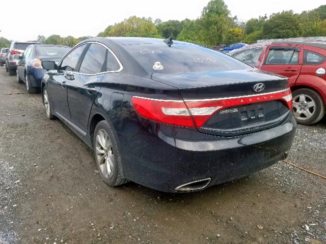 KMHFG4JG6DA227732 - 2013 HYUNDAI AZERA BLACK photo 3