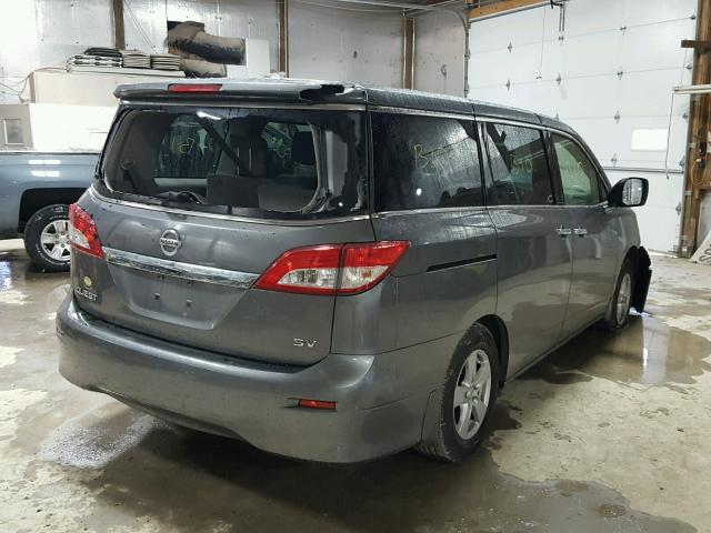 JN8AE2KP6E9103345 - 2014 NISSAN QUEST S GRAY photo 4