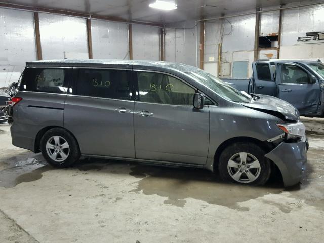 JN8AE2KP6E9103345 - 2014 NISSAN QUEST S GRAY photo 9