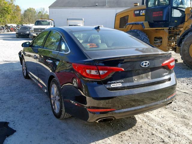 5NPE34AF0FH086400 - 2015 HYUNDAI SONATA SPO BLACK photo 3