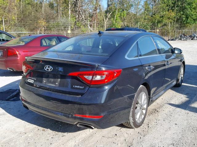 5NPE34AF0FH086400 - 2015 HYUNDAI SONATA SPO BLACK photo 4