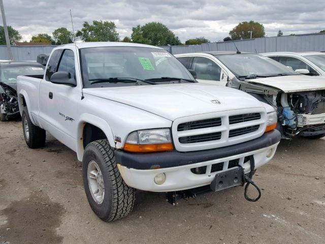 1B7GG22N9YS567919 - 2000 DODGE DAKOTA WHITE photo 1