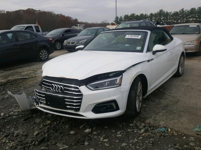 WAU2NGF59JN002126 - 2018 AUDI A5 PRESTIG WHITE photo 2