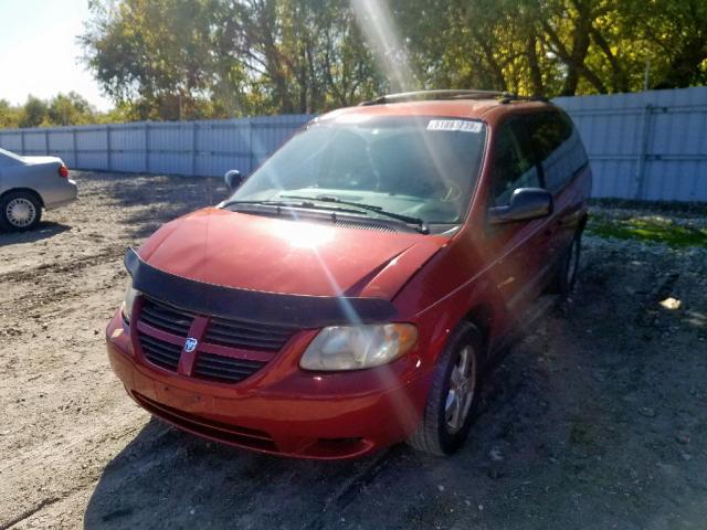 1D4GP24R06B702690 - 2006 DODGE GRAND CARA RED photo 2