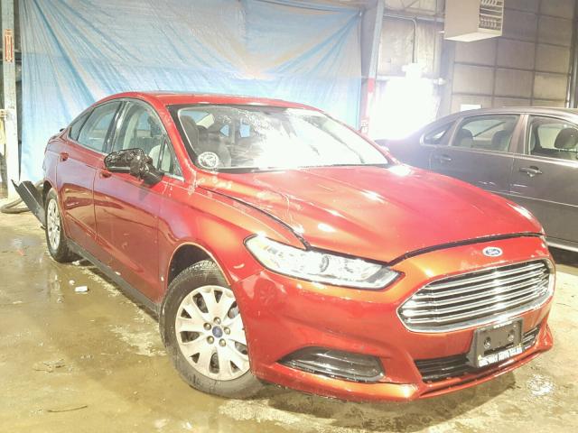 3FA6P0G7XDR154011 - 2013 FORD FUSION S RED photo 1