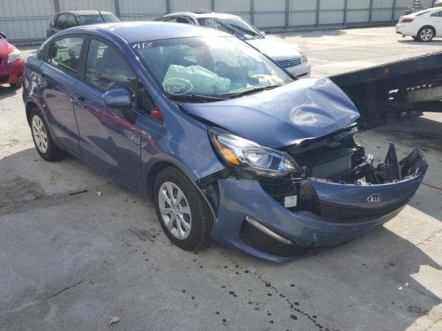 KNADM4A38G6682054 - 2016 KIA RIO LX BLUE photo 1