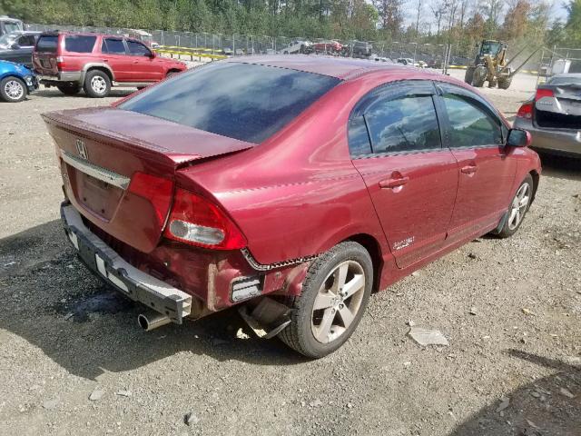 2HGFA1F60AH562441 - 2010 HONDA CIVIC LX-S RED photo 4