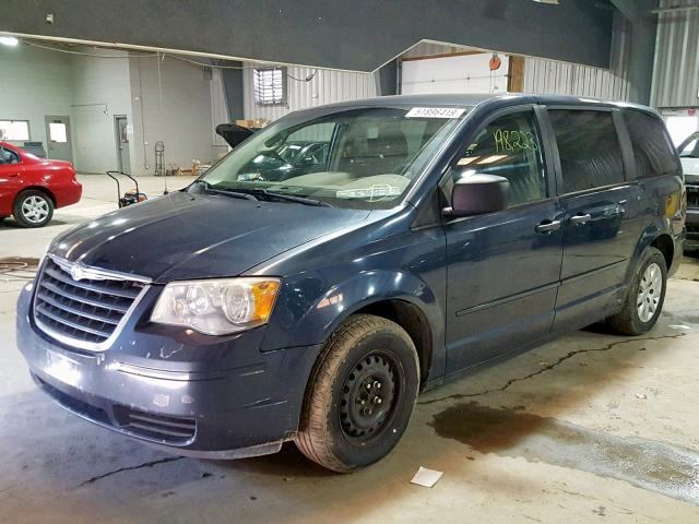 2A8HR44H98R781692 - 2008 CHRYSLER TOWN & COU BLUE photo 2