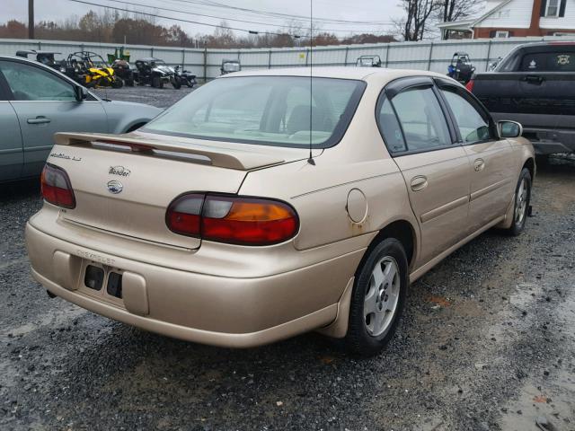1G1NE52JX2M500570 - 2002 CHEVROLET MALIBU LS 金色 照片 4