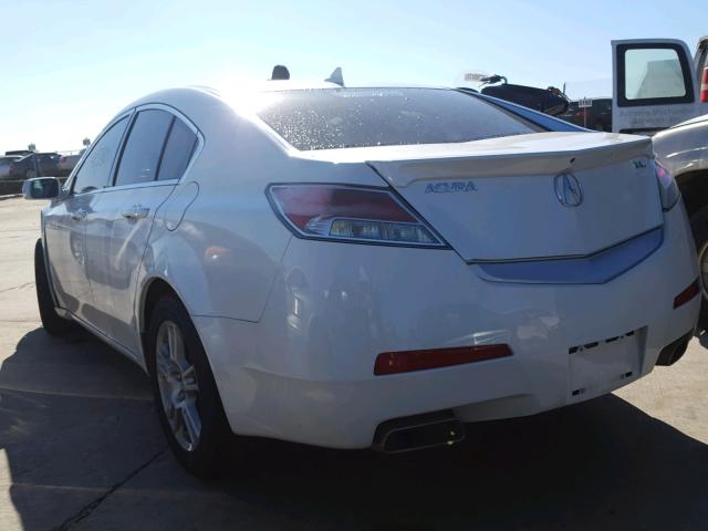 19UUA8F55AA014893 - 2010 ACURA TL WHITE photo 3