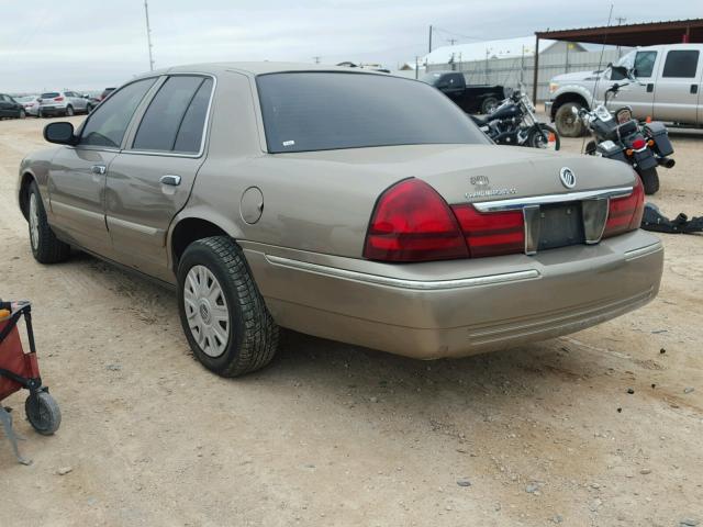 2MEFM74W15X630395 - 2005 MERCURY GRAND MARQ TAN photo 3