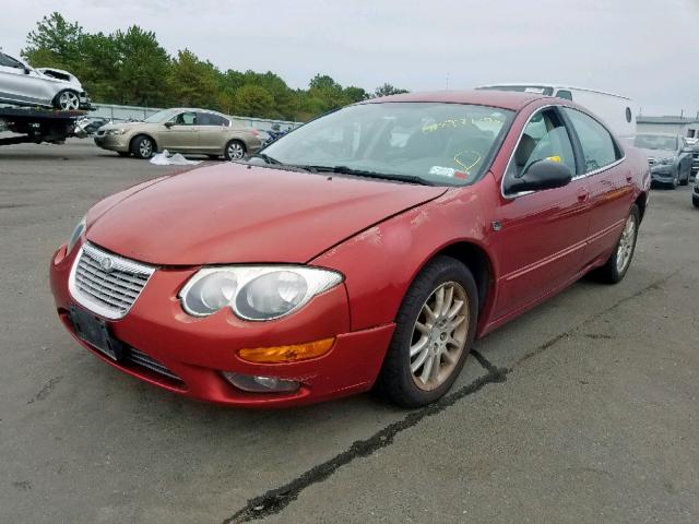 2C3AE66G24H685525 - 2004 CHRYSLER 300M RED photo 2