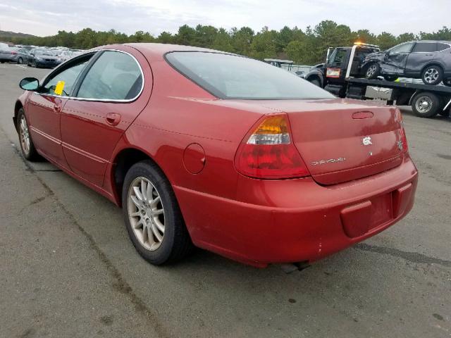 2C3AE66G24H685525 - 2004 CHRYSLER 300M RED photo 3