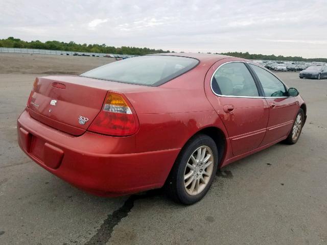 2C3AE66G24H685525 - 2004 CHRYSLER 300M RED photo 4