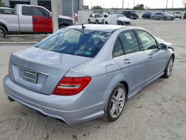 WDDGF4HB9ER305161 - 2014 MERCEDES-BENZ C 250 BLUE photo 4