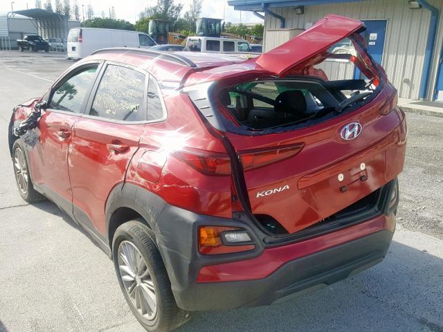 KM8K22AAXJU146823 - 2018 HYUNDAI KONA SEL RED photo 3