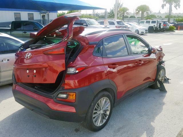 KM8K22AAXJU146823 - 2018 HYUNDAI KONA SEL RED photo 4