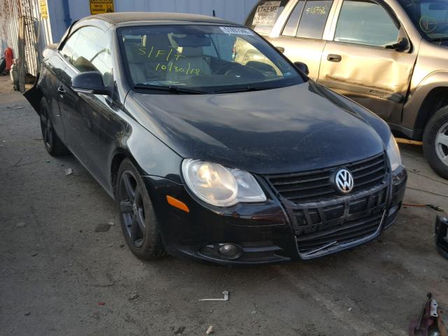 WVWDA71F57V002012 - 2007 VOLKSWAGEN EOS 2.0T S BLACK photo 1