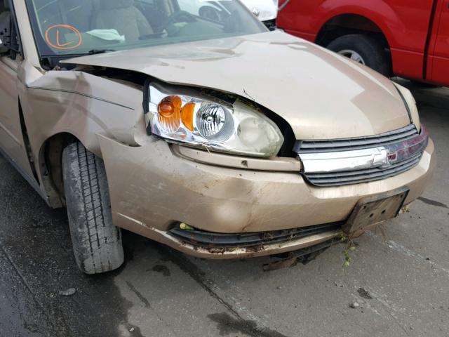 1G1ZT54845F109716 - 2005 CHEVROLET MALIBU LS 金色 照片 9