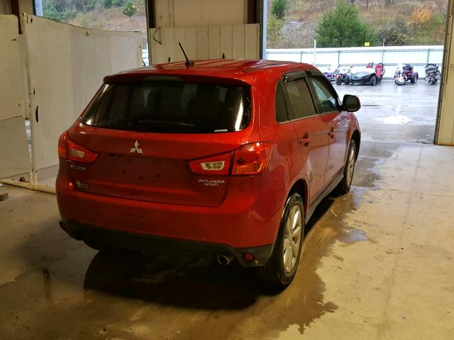 4A4AR4AU4FE050259 - 2015 MITSUBISHI OUTLANDER RED photo 4