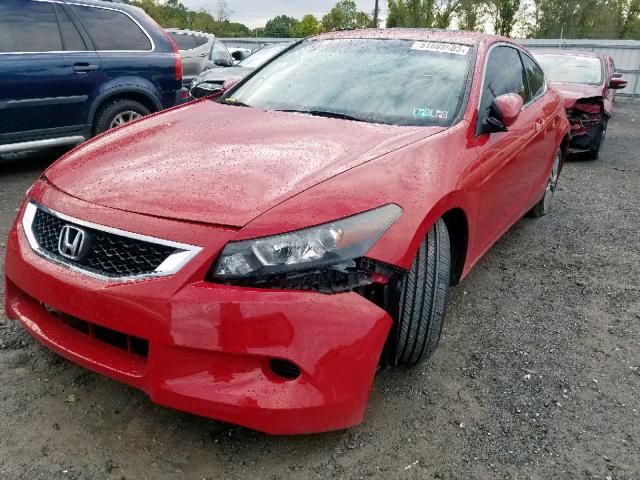 1HGCS1B78AA014054 - 2010 HONDA ACCORD EX RED photo 2