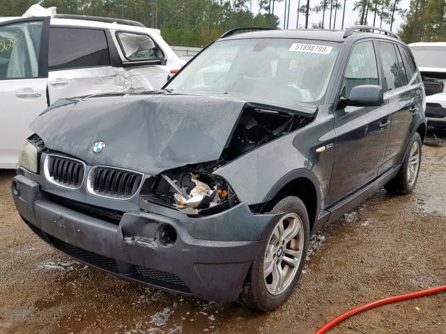 WBXPA93435WD19028 - 2005 BMW X3 3.0I CHARCOAL photo 2