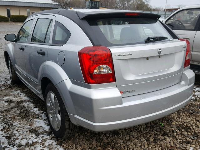 1B3HB48B77D575890 - 2007 DODGE CALIBER SX SILVER photo 3