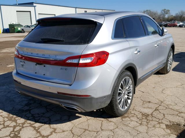 2LMTJ8LR7GBL24588 - 2016 LINCOLN MKX RESERV SILVER photo 4