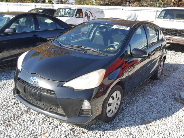 JTDKDTB30D1551874 - 2013 TOYOTA PRIUS C BLACK photo 2