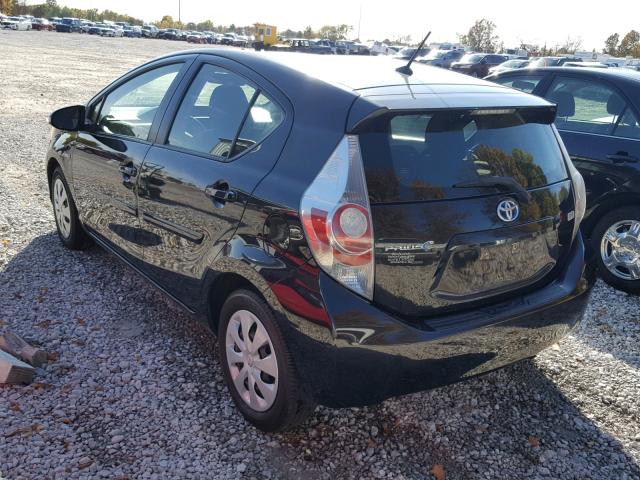 JTDKDTB30D1551874 - 2013 TOYOTA PRIUS C BLACK photo 3