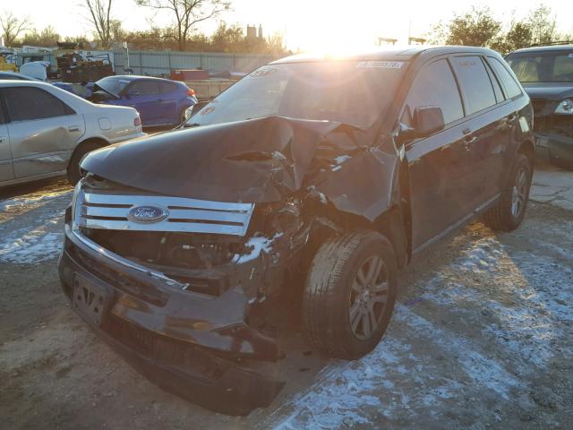 2FMDK38C78BA54848 - 2008 FORD EDGE SEL BLACK photo 2