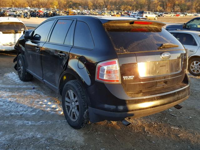 2FMDK38C78BA54848 - 2008 FORD EDGE SEL BLACK photo 3