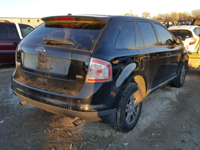 2FMDK38C78BA54848 - 2008 FORD EDGE SEL BLACK photo 4