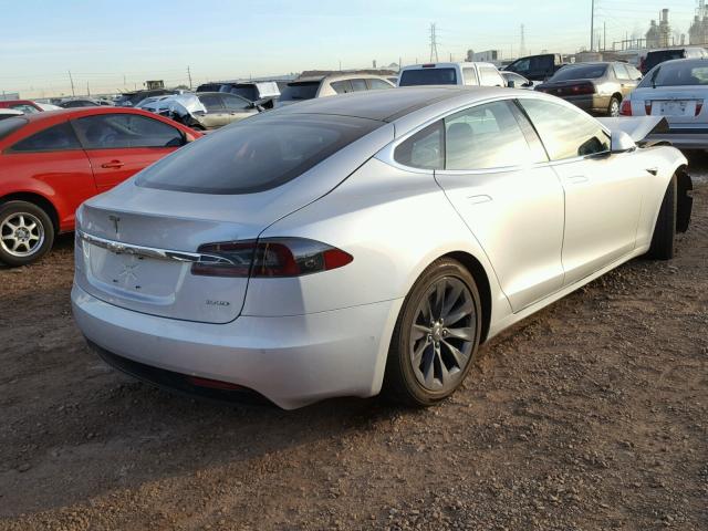 5YJSA1E21JF252624 - 2018 TESLA MODEL S SILVER photo 4