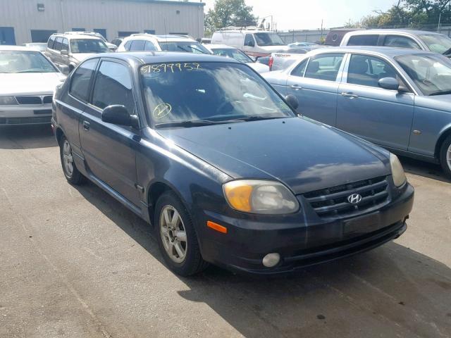 KMHCG35C04U289646 - 2004 HYUNDAI ACCENT GL BLACK photo 1