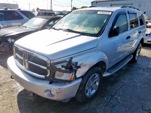 1D8HB58DX5F528524 - 2005 DODGE DURANGO LI SILVER photo 2