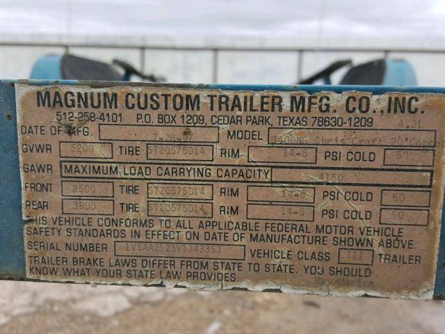 1V5AA2123V1343353 - 2003 UTILITY TRAILER BLUE photo 10