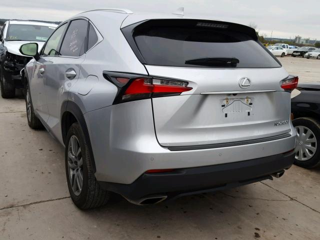 JTJYARBZ6G2040689 - 2016 LEXUS NX 200T SILVER photo 3