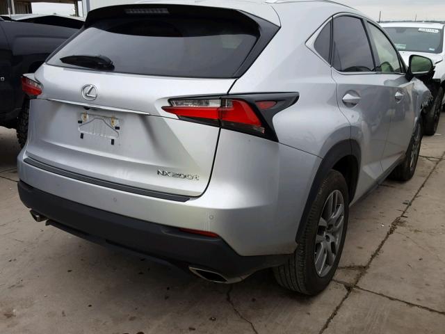 JTJYARBZ6G2040689 - 2016 LEXUS NX 200T SILVER photo 4