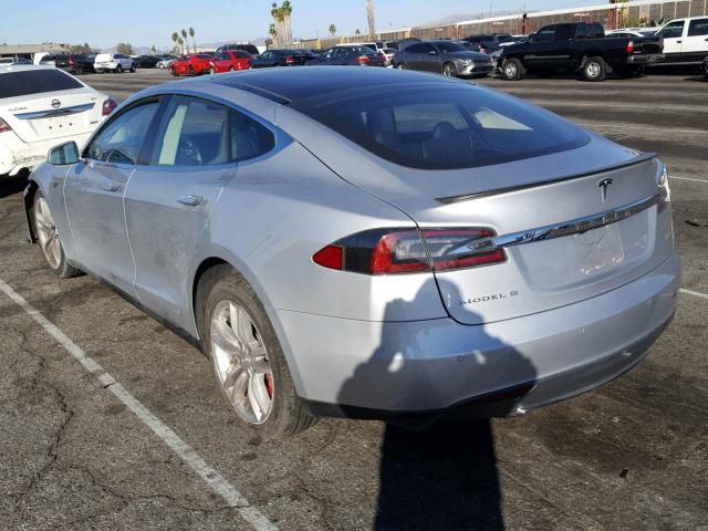 5YJSA1H12EFP39677 - 2014 TESLA MODEL S SILVER photo 3