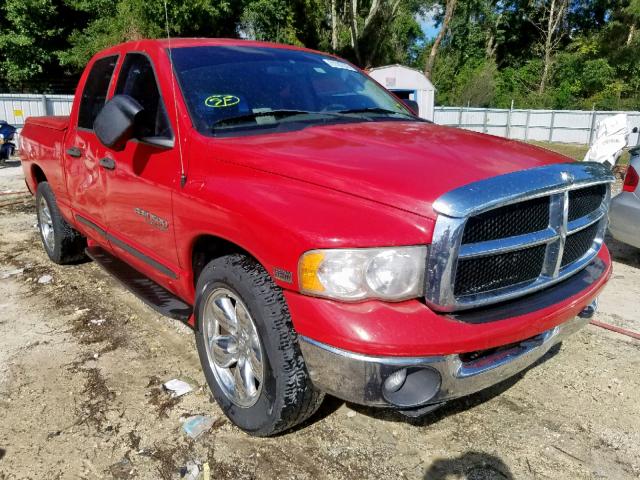 1D7HA18D25S339406 - 2005 DODGE RAM 1500 S RED photo 1