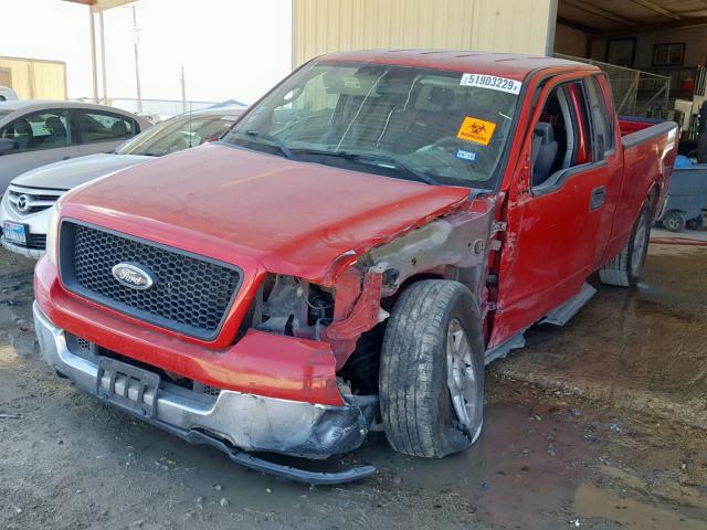1FTPX12554NA43198 - 2004 FORD F150 RED photo 2