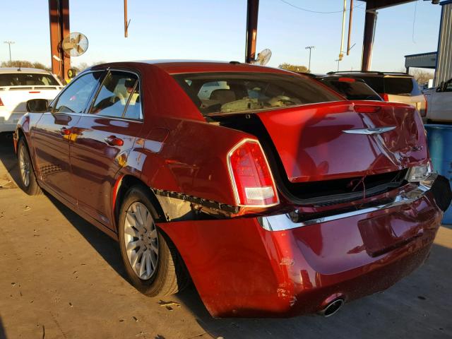 2C3CCAAG0CH176007 - 2012 CHRYSLER 300 MAROON photo 3