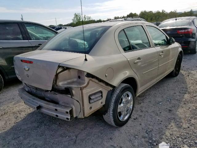 1G1AT58H897261411 - 2009 CHEVROLET COBALT LT TAN photo 4