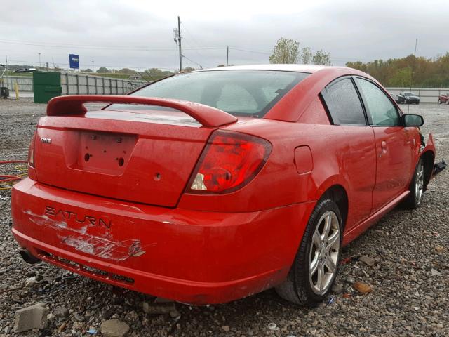 1G8AY12P75Z120369 - 2005 SATURN ION REDLIN RED photo 4