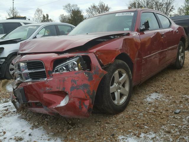 2B3CA3CV8AH245467 - 2010 DODGE CHARGER SX RED photo 2