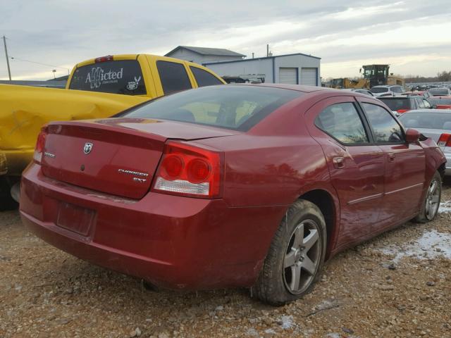 2B3CA3CV8AH245467 - 2010 DODGE CHARGER SX RED photo 4