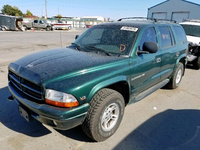 1B4HS28N3YF285047 - 2000 DODGE DURANGO GREEN photo 2