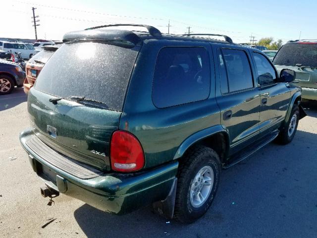 1B4HS28N3YF285047 - 2000 DODGE DURANGO GREEN photo 4