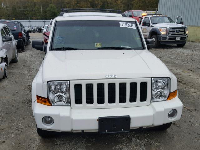1J8HG48N16C229454 - 2006 JEEP COMMANDER WHITE photo 9